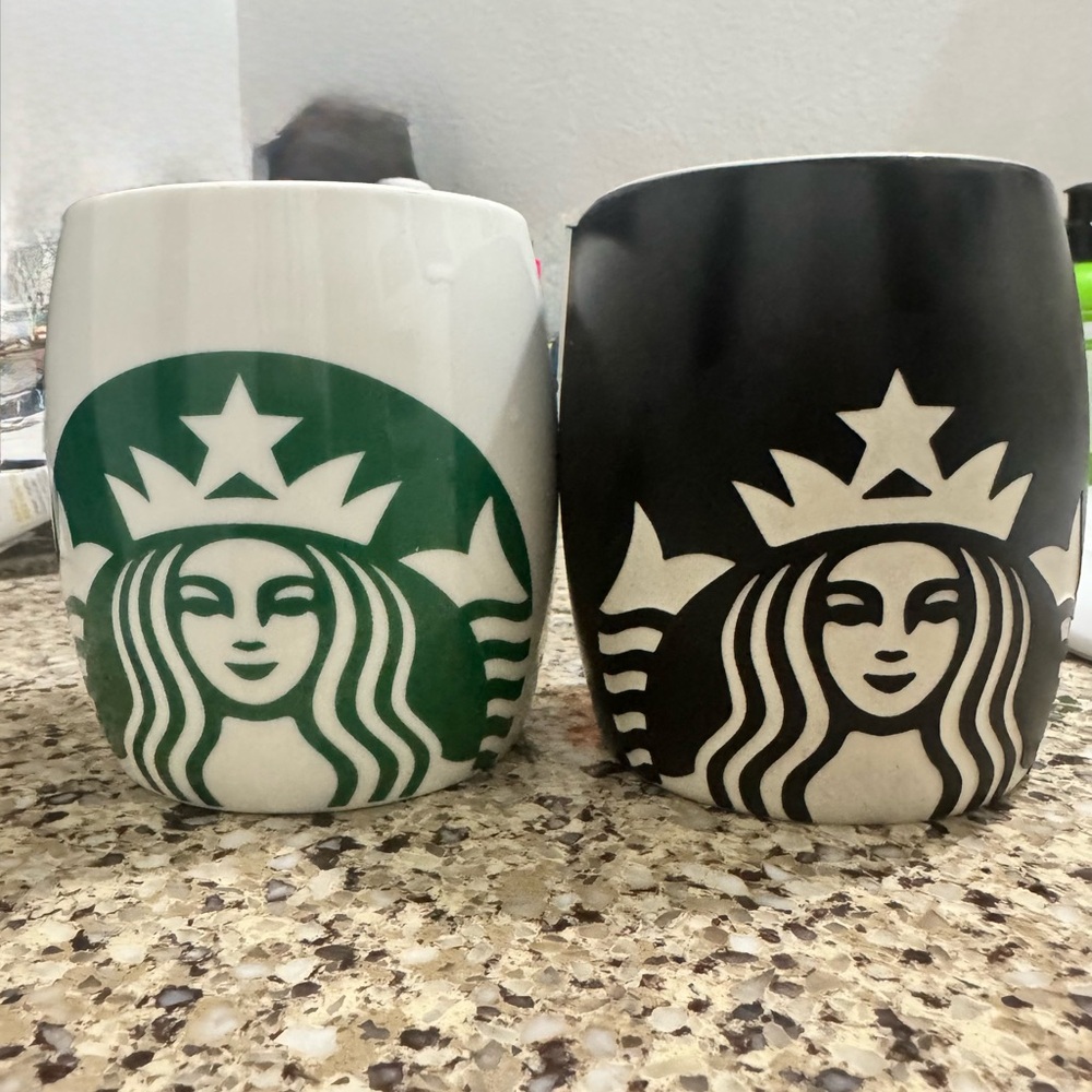 Starbucks Iconic Green and Black Mug Duo